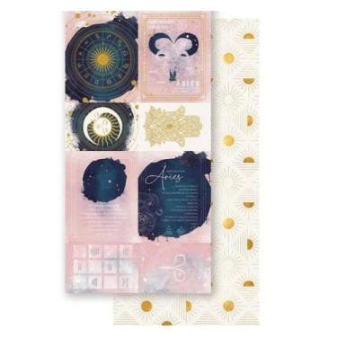 Imagem de Papel Scrapbook Signo Áries Sdh-001 15x29,5cm Litoarte