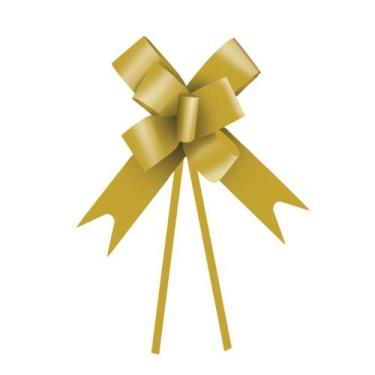 Imagem de 10 Laços Magico Branco Dourado para Embalagem Decoração Presente Artes