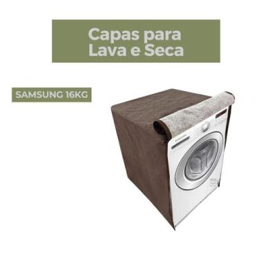 Imagem de Capa lava e seca samsung 16kg impermeável flex - Capas Flex, MARROM