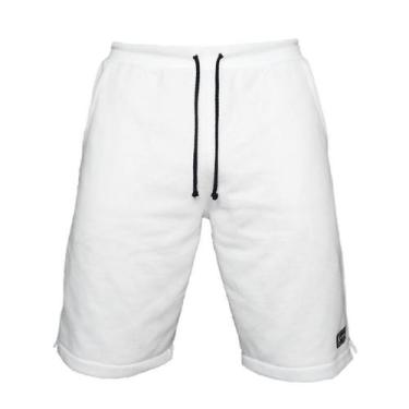Imagem de Bermuda Moletom Masculina com 3 Bolsos Fenda Lateral Short Básico Casu