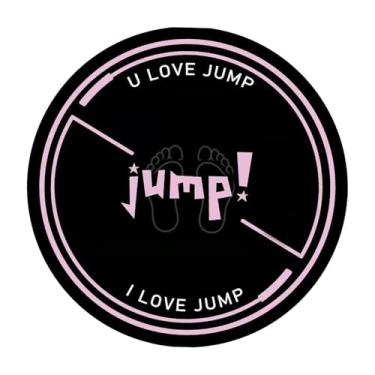 Imagem de Colaxi Tapete de corda para pular, baixo ruído, pilates, dupla face, amortecimento antiderrapante, esportes, silicone pu, 49 polegadas, proteção de chão, Rosa