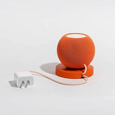 Imagem de Organizador de cabos de gerenciamento de cabos para Apple HomePod Mini, novo Amazon Echo (4ª geração), Amazon Echo Dot, Google Home Mini e outros dispositivos eletrônicos. (Laranja)