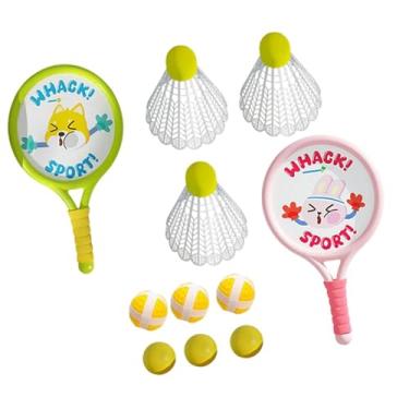 Imagem de Aymzbd 2Pcs Crianças Badminton Raquetes Set Badminton Petecas com Bola Outdoor Racquet, Contém 9 Bolas