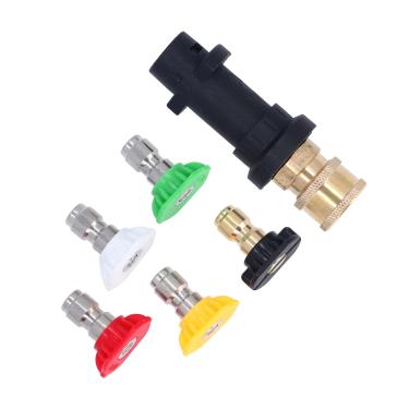 Imagem de Kit Adaptador de Pistola de Lavadora de Pressão Com Conector Rápido de 1/4 Polegadas, 5 Bicos de Spray para Lavadora de Pressão, Acessórios para Lavadora de Pressão