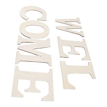 Imagem de Conjunto de Letras do Alfabeto de Madeira - 7 Letras Maiúsculas Elegantes para Projetos de Aprendizagem E Artesanato Infantil - Brinquedos Montessori E Onais Duráveis ​​E Seguros