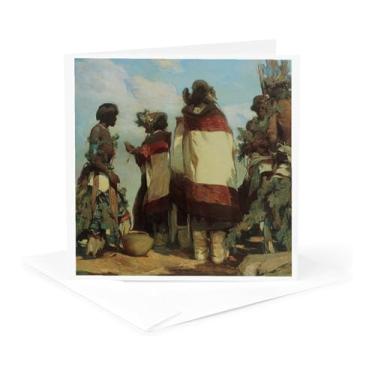 Imagem de Cartão comemorativo The Niman Kachinas de Carl Oscar Borg American West - 15 x 15 cm, único (gc_126676_5)