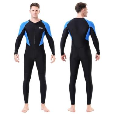 Imagem de REALON Traje de banho de pele de mergulho para mulheres e homens, maiô de corpo inteiro Rash Guard fino, maiô de uma peça com proteção UV secagem rápida para mergulho, surfe, snorkeling, natação,