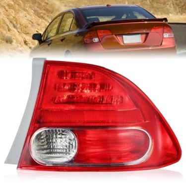 Imagem de Boine Luz traseira do lado direito do passageiro compatível com Honda Civic 2006 2007 2008 4 portas sedan híbridas luzes traseiras de freio HO2801165 33501-SNA-A02 (lado direito do passageiro)