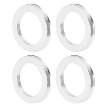 Imagem de INFINAUTO Anéis centralizados no cubo da roda do carro OD 83,1 mm para ID 58,1 mm Eixo central de rodas com absorção de choque Hubrings liga de alumínio tom prateado durável