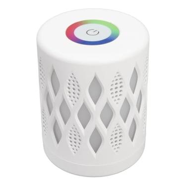 Imagem de Lâmpada Noturna de Toque Regulável RGB para Quarto Função de Memória Recarregável USB Luz Noturna de Cabeceira Branca Oca LED Com Painel de Toque Sensível