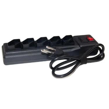 Imagem de Filtro de Linha 5 Tomadas 10A 3 Metros com Chave, LED e Fusível - MarG