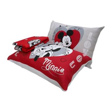 Imagem de Jogo de Lençol 2 Peças Portallar Disney Mickey Minnie Lovers Casal