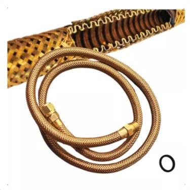 Imagem de Mangueira Tubogas Haenke 1/2, Flexível em Tomback, Giratória, Ideal para Gás Natural (GN) e GLP, Alta Resistência e Vedação Segura para Fogões e Cooktops (1,5 metros)