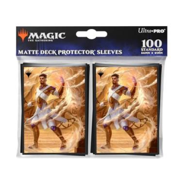 Imagem de Ultra PRO - Aetherdrift Basri, Tomorrow's Champion 100ct Deck Protector® mangas para Magic: The Gathering, cartas esportivas, cartas MTG, D&D, tamanho para caber em cartões de tamanho padrão,
