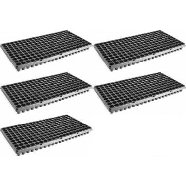 Imagem de Kit com 5 bandejas sementeira 128 células para folhosas hortaliças