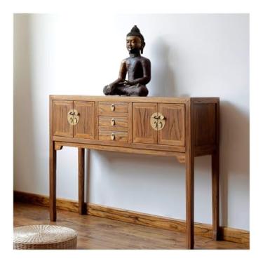 Imagem de LICONG-2020 Mesa de entrada para entrada, mesa de sofá, mesa de canto de madeira com gavetas de armazenamento, pequena mesa de entrada para sala de estar, quarto, corredor, armário de entrada