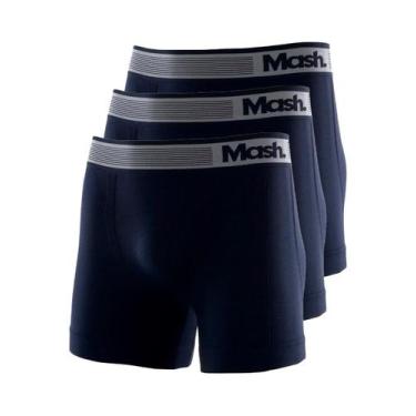 Imagem de Kit com 3 Cuecas Boxer Mash 710.01, Azul marinho, M