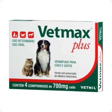 Imagem de Vetmax Plus 700mg Vermífugo Vetnil - 4 Comprimidos