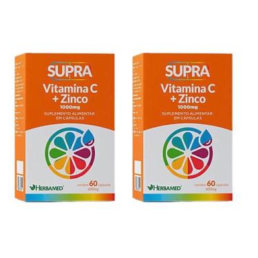 Imagem de Kit 2 Supra Vitamina C + Zinco 60 Cápsulas - Herbamed
