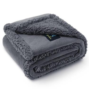 Imagem de Cobertor Impermeável para Pet Luciphia - Reversível Cinza Escuro King