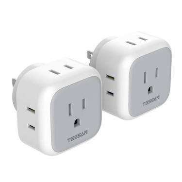 Imagem de Extensor de Tomada TESSAN - Multiplugue 4 Saídas com Carregador Cubo