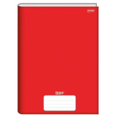 Imagem de Caderno Brochura 14 Capa Dura Stiff 96 Folhas Vermelho - Jandaia - 20x