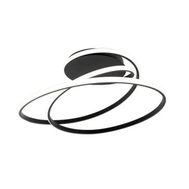 Imagem de Plafon LED Taschibra Carachi 40W Preto, Luz Quente 3000K