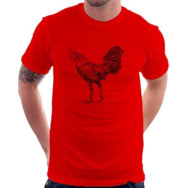 Imagem de Camiseta Galo Desenho - Foca na Moda, Vermelho, GG
