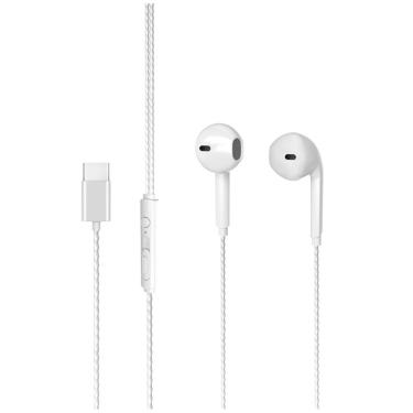 Imagem de Fone de Ouvido Intra-Auricular Lecoo - com Microfone - Conector USB-C - Branco - EH104WH-C