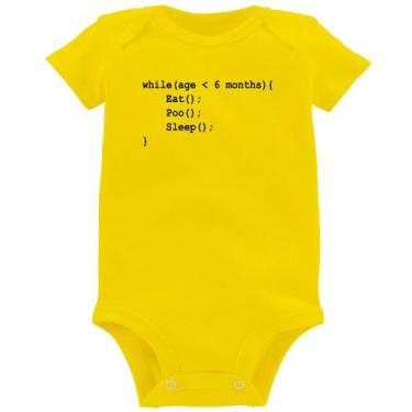 Imagem de Body Bebê Eat Poo Sleep Código - Foca na Moda, Amarelo, M