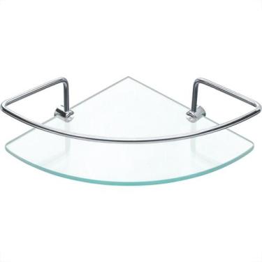 Imagem de Prateleira Vidro Primafer Com Haste 20X20Cm De Canto - ATLAS