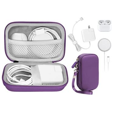 Imagem de CaseSack Capa prática para carregador MacBook Air Pro MagSafe/MagSafe 2 adaptador de alimentação, iPhone 13/13 Pro, carregador MagSafe para iPhone 14/14 Pro, hub USB C, hub tipo C, adaptador multiportas USB