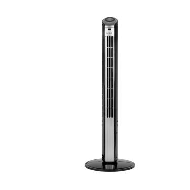 Imagem de Ventilador de Torre 90cm Spirit Slim 40W de Potência com 3 Velocidades, Função Bom Sono e Vento Natural – Preto/Prata