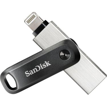 Imagem de Pen Drive SanDisk - iXpand Flash Drive Go 128 GB USB 3.0 Tipo A para Apple Lightning para iPhone e iPad - Preto / Prata-SDIX60N-128G-AN6NE