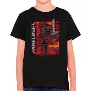 Imagem de Camisa Minecraft Jogo Filme Gamer Infantil E Masculina M5 100% Algodão