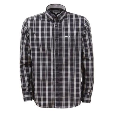 Imagem de Camisa Masculina Manga Longa Xadrez Preto Wrangler 37883