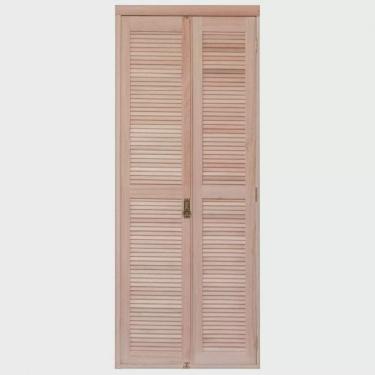 Imagem de Porta de Madeira Camarão 213x94cm com Venezianas e Marco Batente 14cm ewk P37 Rondosul