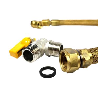 Imagem de Mangueira gás de rua 1,0m + Kit Completo Instalação Cooktop