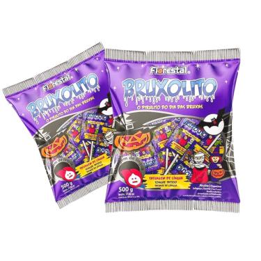 Imagem de Pirulito Tatuagem Bruxolito Halloween 500g - 2 Pacotes