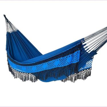 Imagem de Rede De Descanso Dormir Casal Luxuosa Gigante (AZUL PRETA)