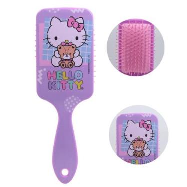 Imagem de Escova De Cabelo Raquete Almofadada Básica Hello Kitty - Sanrio
