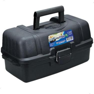 Imagem de Maleta de Pesca Mr.Fish Preto 17 3 Bandejas Articuladas Arqplast