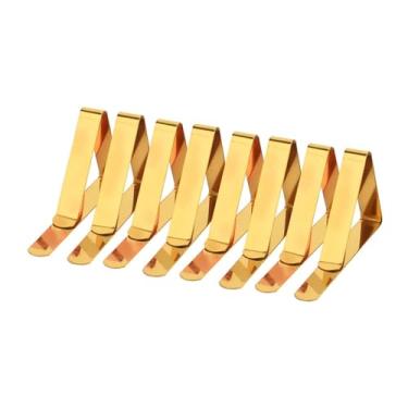 Imagem de Vaveren 8x Toneladas de mesa CLIPS DEPARTE PASTES de TABELA METAL MESSAIS FLEXIBLE AO ANTERIOR PICNICA TABELOS TABELOS DOS CLAMPOS para COZINHA de CASA DO, Dourado