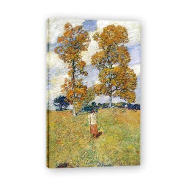 Imagem de Impressões em tela famosas, "The Two Hickory Trees", reprodução impressa em tela, reproduções de arte clássicas, decoração de parede moderna para sala de estar escritório. Moldura interna