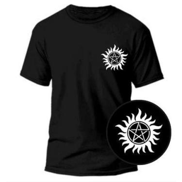 Imagem de Camiseta Masculina Supernatural -100% Algodão - loja dinka, p, preto