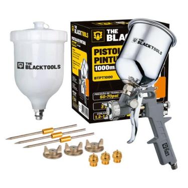 Imagem de Kit Pistola De Pintura 1000ml + Copo Para Extra 600ml - THE BLACK TOOL