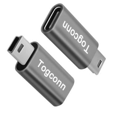 Imagem de Adaptador USB C para Mini USB Togconn para GoPro Hero 3+ (pacote com 2