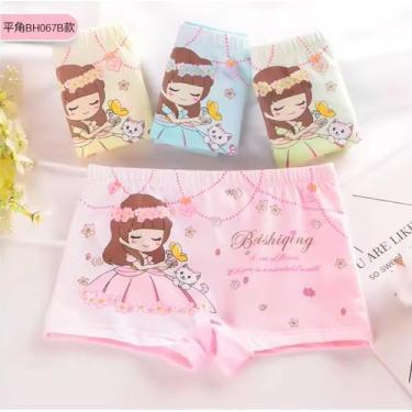 Imagem de 5 Peças de Calcinhas Meninas Cartoon Infantil Roupa Íntima De Algodão 