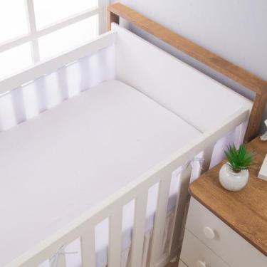 Imagem de tela protetora laterais de berço americano - Miguel baby, Branco