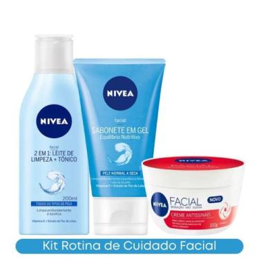 Imagem de Kit Nivea Gel Limpeza Facial Equilíbrio Nutritivo + Tônico Leite de Li